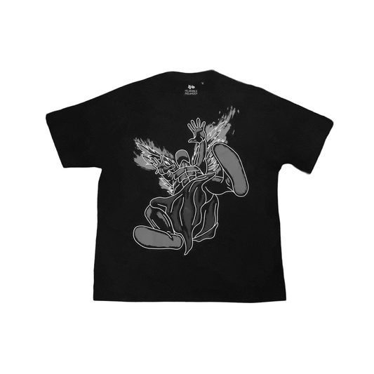 Pathway of Regret – Black Oversized Heavyweight Cotton Tee T-Shirt