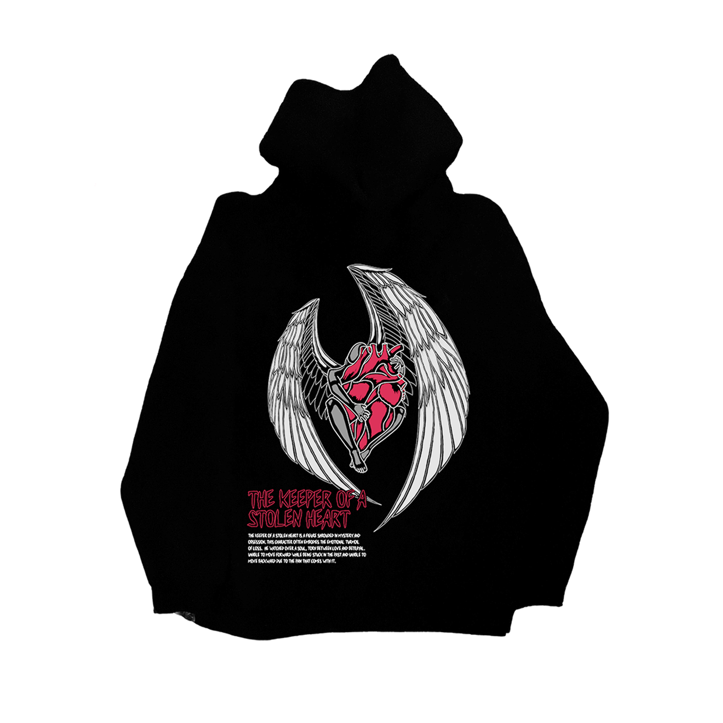 The Keeper Of a Stolen Heart – Black Oversized Heavyweight Hoodie
