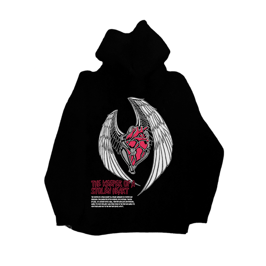 The Keeper Of a Stolen Heart – Black Oversized Heavyweight Hoodie