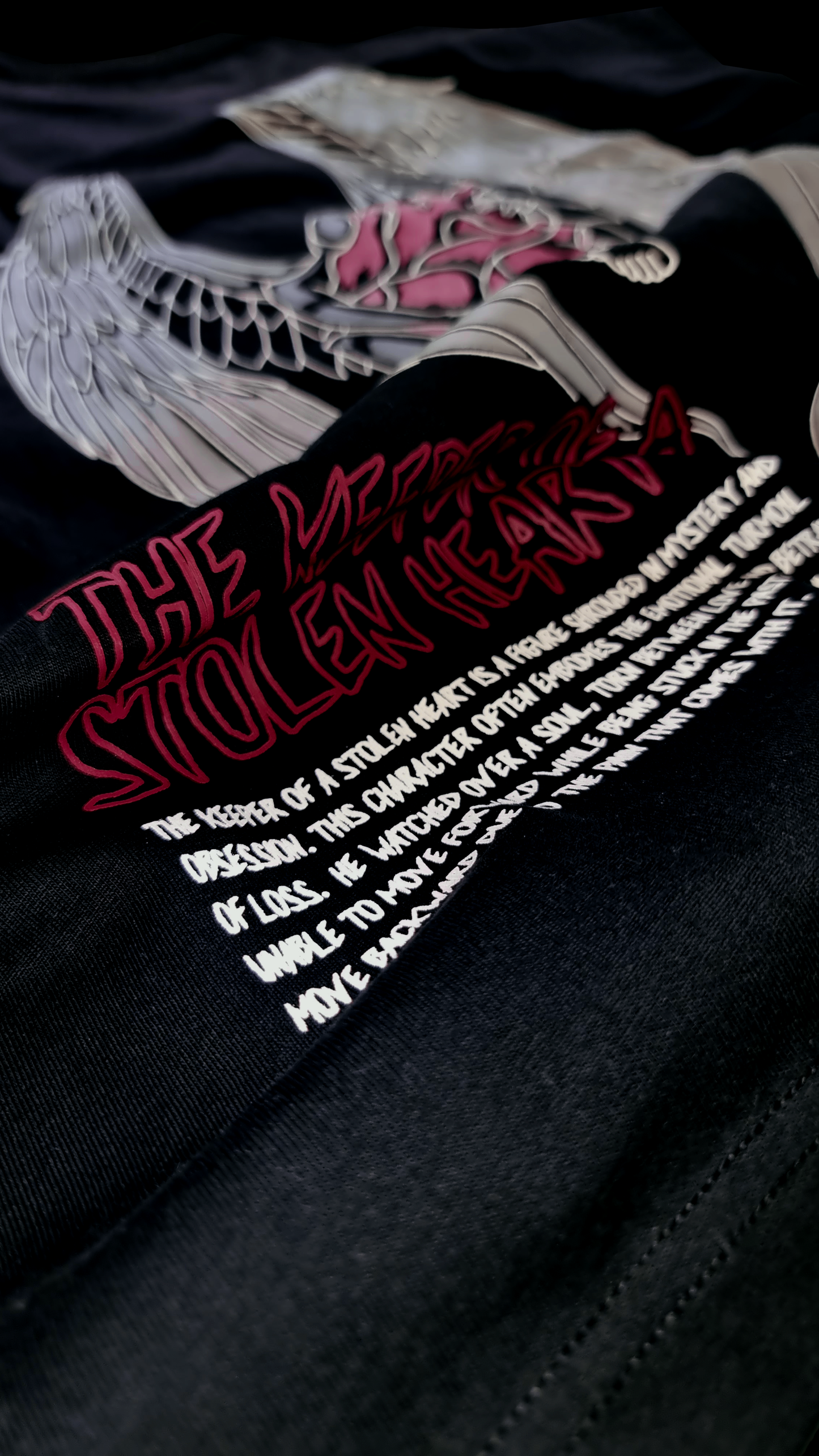 The Keeper Of a Stolen Heart - Black Oversized Heavyweight Cotton T-Shirt